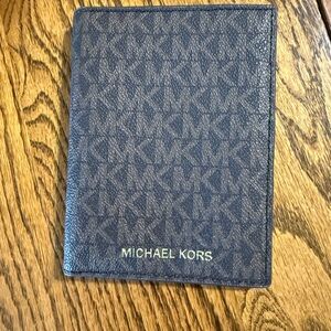 Michael Kors Navy Monogram Key & Card Holder